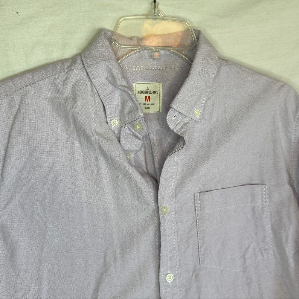 GAP Men's Oxford Casual Button-Down Shirt - Lavender